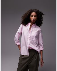Mango - Oversized Stripe Shirt - Lyst