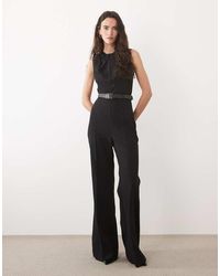 Mango - Mouwloze Jumpsuit Met Riem - Lyst