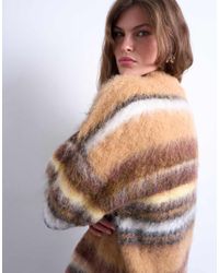 TOPSHOP - Knitted Oversized Stripe Jumper - Lyst