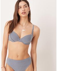 ASOS - Scarlet Stripe Sintra Push Up Padded Underwire Bikini Top - Lyst