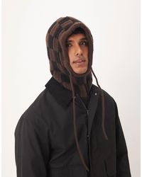 ASOS - Knitted Checkerboard Hood - Lyst