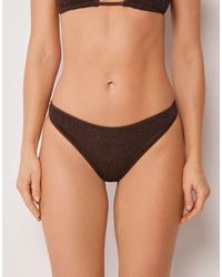 Calzedonia - Brazilian Bikini Bottoms Metallic Glow - Lyst