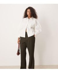 ASOS - Curve Tailored Seam Detail Flare Suit Trousers With Split Hem - Lyst