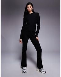 ASOS - Co-ord Ribbed Knitted Flare Trousers - Lyst