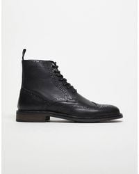 ASOS - Brogue Lace-up Boots - Lyst