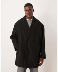 ASOS - Oversized Wool Look Peacoat - Lyst