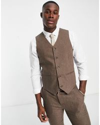 ASOS - Wedding Skinny Wool Mix Suit Waistcoat - Lyst