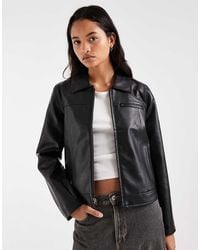 Hollister - Fitted Faux Leather Jacket - Lyst