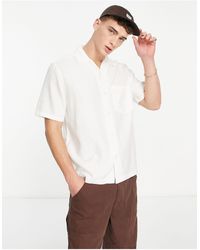 Weekday - Chill - chemise manches courtes - beige - Lyst
