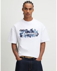 River Island - Oversized Cotton Floral Luminis T-Shirt - Lyst