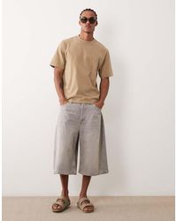 Jack & Jones - Pantalones Cortos Gris Claro De Corte Alargado Muy Holgado De - Lyst