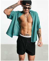 ASOS – kastiges oversize-hemd aus viskose - Grün