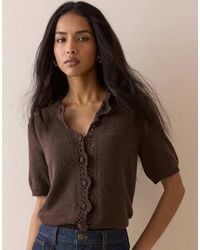 Nobody's Child - Wool-Blend Crochet Trim Cardigan - Lyst