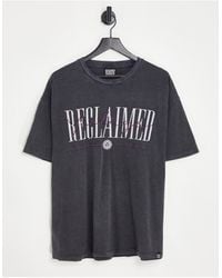 Reclaimed (vintage) – inspired – verwaschenes oversized-t-shirt mit logo - Grau