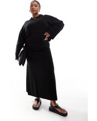 ASOS - Asos Design Curve Knitted A Line Maxi Skirt Co-ord - Lyst