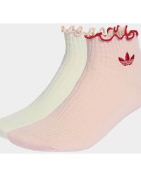 adidas Originals - Set Van 2 Paar Sokken Met Ruches - Lyst