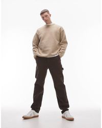 TOPMAN - Pantalon droit en sergé - Lyst