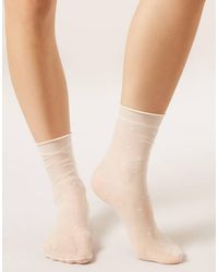 Calzedonia - Polka Dot Sheer Socks - Lyst
