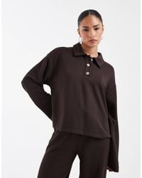 Vero Moda - Super Soft Polo Sweat Top - Lyst
