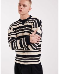 ASOS - – gestreifter oversize-strickpullover - Lyst