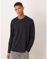 Mango - 100% Cotton Long Sleeve Crew Neck T-Shirt - Lyst