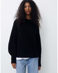 Pull&Bear - Ribbed Crew Neck Knitted Jumper - Lyst