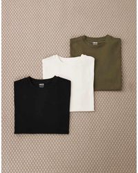 ASOS - Essentials 3 Pack Regular Fit T-shirts - Lyst