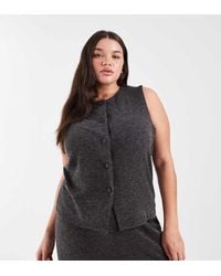 ONLY - High Neck Waistcoat Co-ord - Lyst
