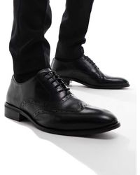 River Island - Scarpe Brogue Stringate Nere - Lyst