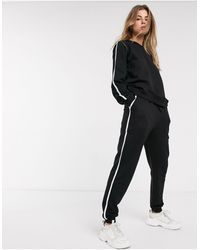 Reebok Piping Pack Pantalones Chándal Mujer - negro | BIKE24