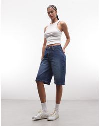 Liquor N Poker - Denim Jorts With Back Pocket Embroidery - Lyst