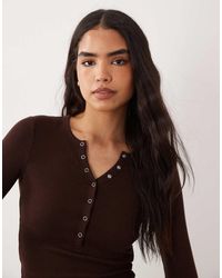 Cotton On - Blake Button Down Long Sleeve Henley Top - Lyst