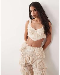 ASOS - Co-ord Corset Ruffle Crop Top - Lyst