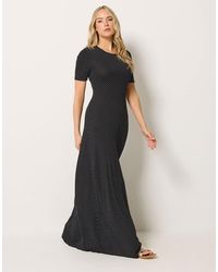 Long Tall Sally - Polka Dot Short Sleeve Maxi Dress - Lyst