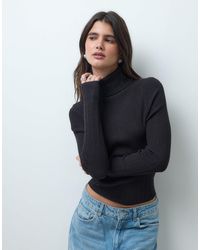 Collusion - Knit Ribbed Turtle Neck Sweater - Lyst