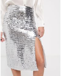 glamorous satin midi skirt in leopard print