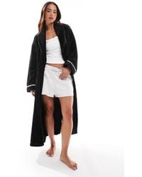 DKNY - Folded Fleece Long Chenille Robe - Lyst
