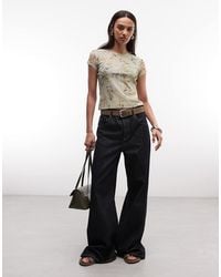 AllSaints - Ellie Short Sleeve Floral Mesh T-shirt - Lyst