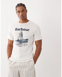 Barbour - Harbourside Short Sleeve Lighthouse Graphic Tailored T-shirt - Lyst