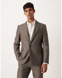 ASOS - Slim Wool Look Twill Stripe Suit Jacket - Lyst