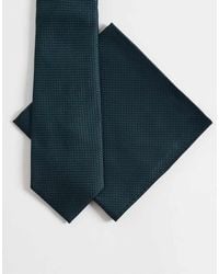 ASOS - Textured Tie And Pocket Square - Lyst