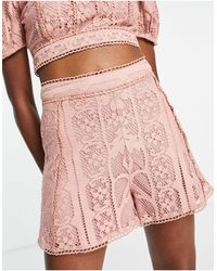 ASOS - Crochet Lace Shorts - Lyst