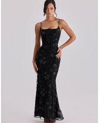 House Of Cb - Naima Hand Beaded Embellished Corset Maxi Dress - Lyst