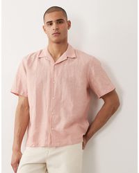 SELECTED - Linen Blend Short Sleeve Shirt - Lyst
