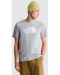 The North Face - Camiseta Gris Tenue Jaspeado De Manga Corta Y Corte Estándar Evolution Half Dome De - Lyst