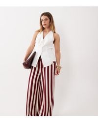 Nobody's Child Petite - Reese Linen Blend Drawstring Wide Leg Pants - Lyst