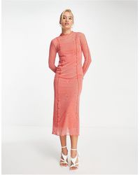 & Other Stories - Cut-out Mesh Midi Dress - Lyst