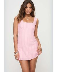 Princess Polly - Dasha Cotton Rich Scallop Detail Mini Dress - Lyst