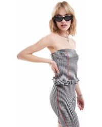 Collusion - Top A Fascia A Quadretti - Lyst