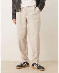 ASOS - Tapered Fit Smart Trousers With Elasticated Waistband - Lyst